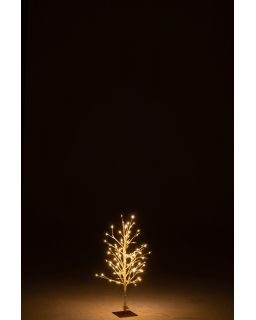 Arbre Denude+Led Metal Or Small ,34x30x59cm