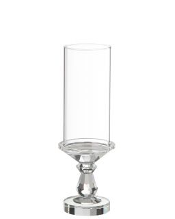 Photophore Marie Crystal Transparent Small ,12x12x35cm