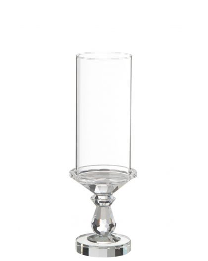 Photophore Marie Crystal Transparent Small ,12x12x35cm