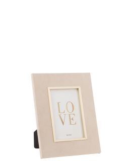 Cadre Photo Dita Velours Beige Small ,18x1,5x23cm