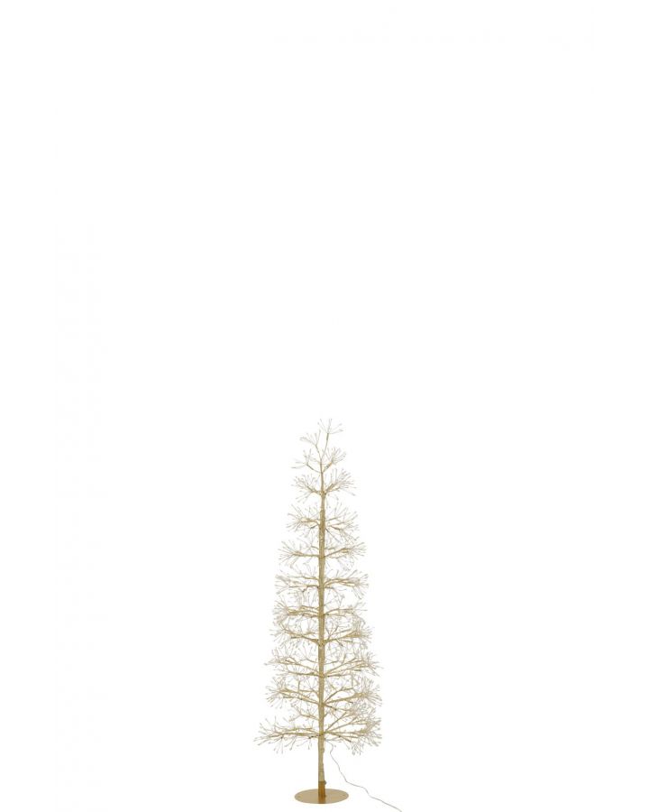 Arbre Led Lumières Blanc Chaud Fer Doré Medium ,40x40x120cm