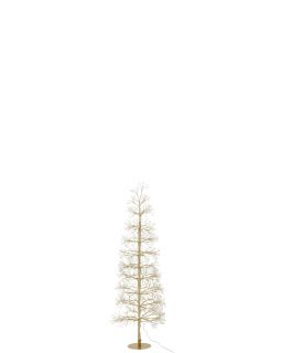 Arbre Led Lumières Blanc Chaud Fer Doré Medium ,40x40x120cm