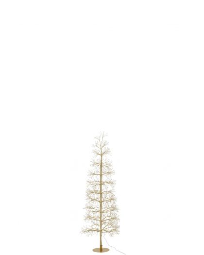 Arbre Led Lumières Blanc Chaud Fer Doré Medium ,40x40x120cm