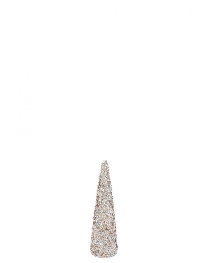 Cône Sequins Mousse Champagne Small ,12x12x46cm