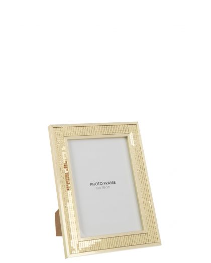 Cadre Photo Miroir 13X18Cm Verre Doré Large ,17,5x1,2x22,5cm