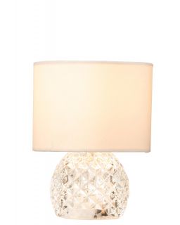 Lampe De Table Verre Led Transparent ,17,2x17,2x23cm