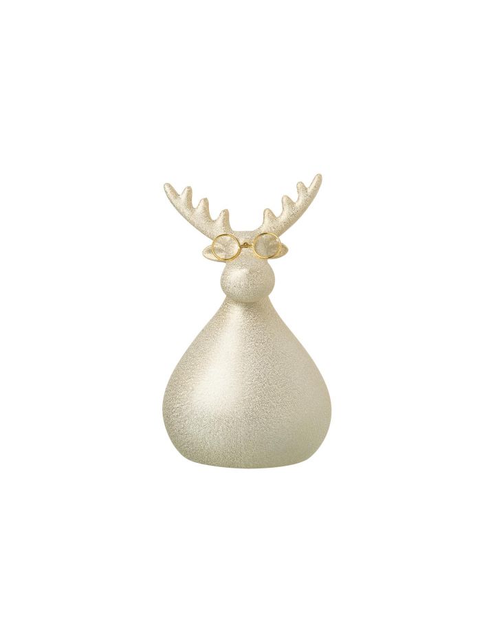 Renne Lunettes Porcelaine Doré Large ,13x10,5x21cm