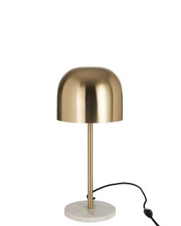 Lampe Queen Metal/Marbre Or ,20,5x20,5x49cm