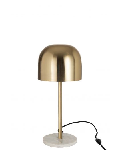 Lampe Queen Metal/Marbre Or ,20,5x20,5x49cm