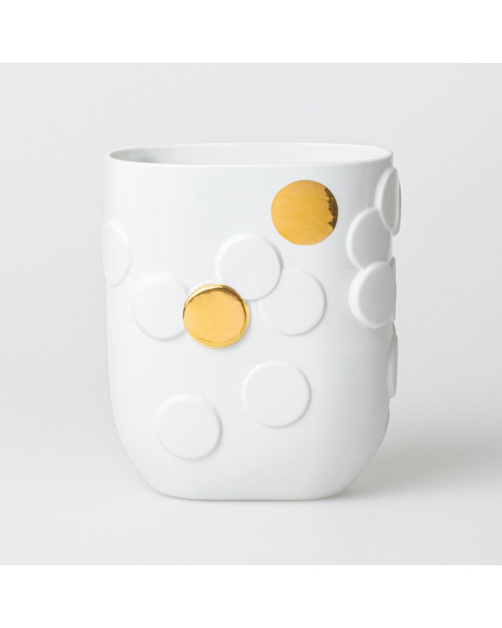 Vase Golden Dot Taille 19X12X21,5Cm