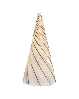 Vilma Træ Hvid/Guld Ø11,5Xh23,5Cm