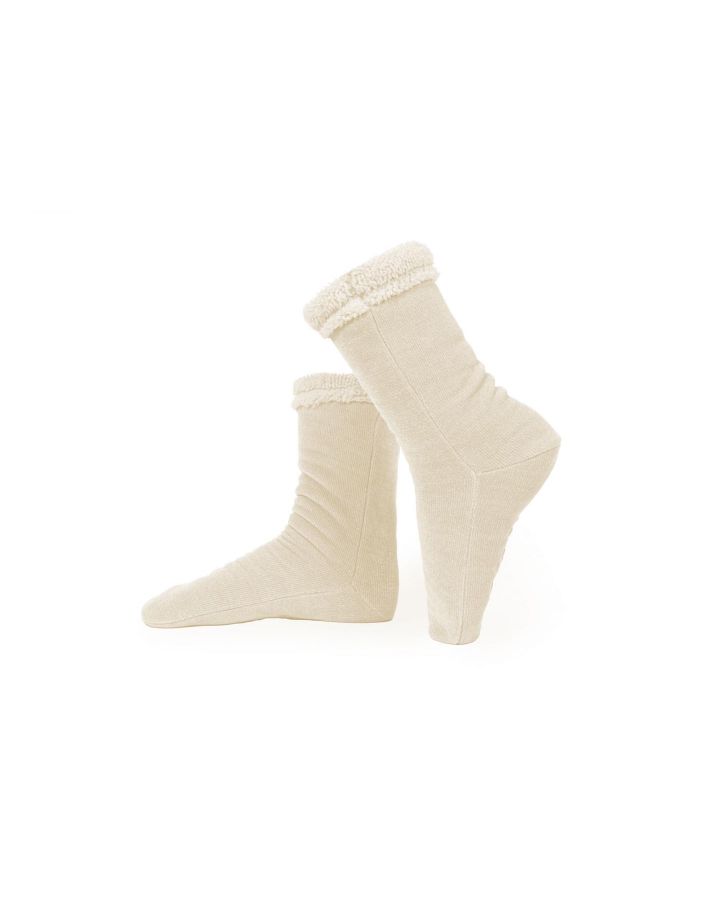 Chaussettes Chenille, 11X43Cm, Ivoire
