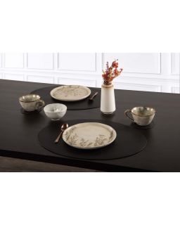 Set De Table Ovale, Trudo, 33X45Cm, Noir