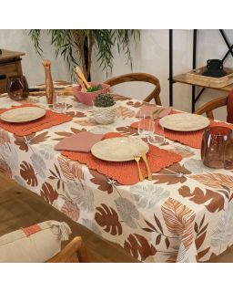 Nappe Plastifiee Borneo Brun 200X150Cm