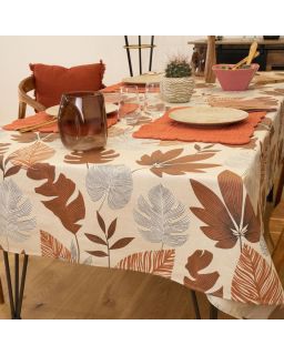 Nappe Plastifiee Borneo Brun 200X150Cm