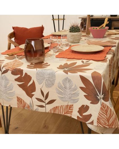 Nappe Plastifiee Borneo Brun 200X150Cm