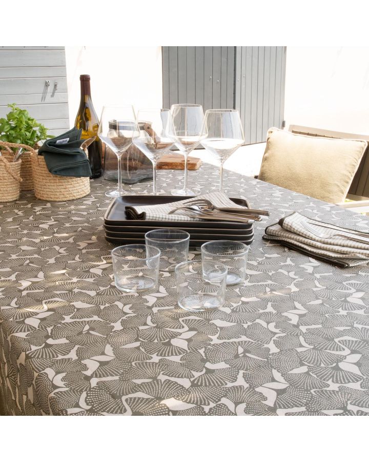 Nappe Plastifie Ginkgo Military 250X150Cm