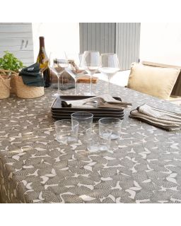 Nappe Plastifie Ginkgo Military 250X150Cm