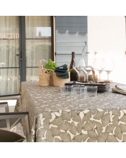 Nappe Plastifie Ginkgo Military 250X150Cm