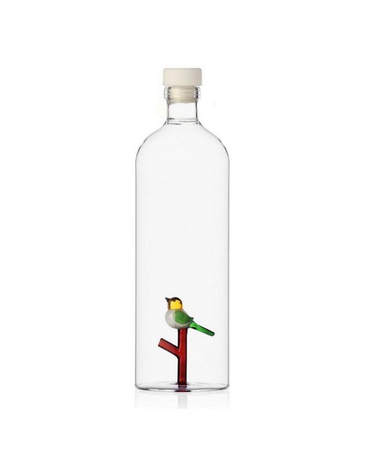 Bottle With Bird Alessandra Baldereschi Borosilicate