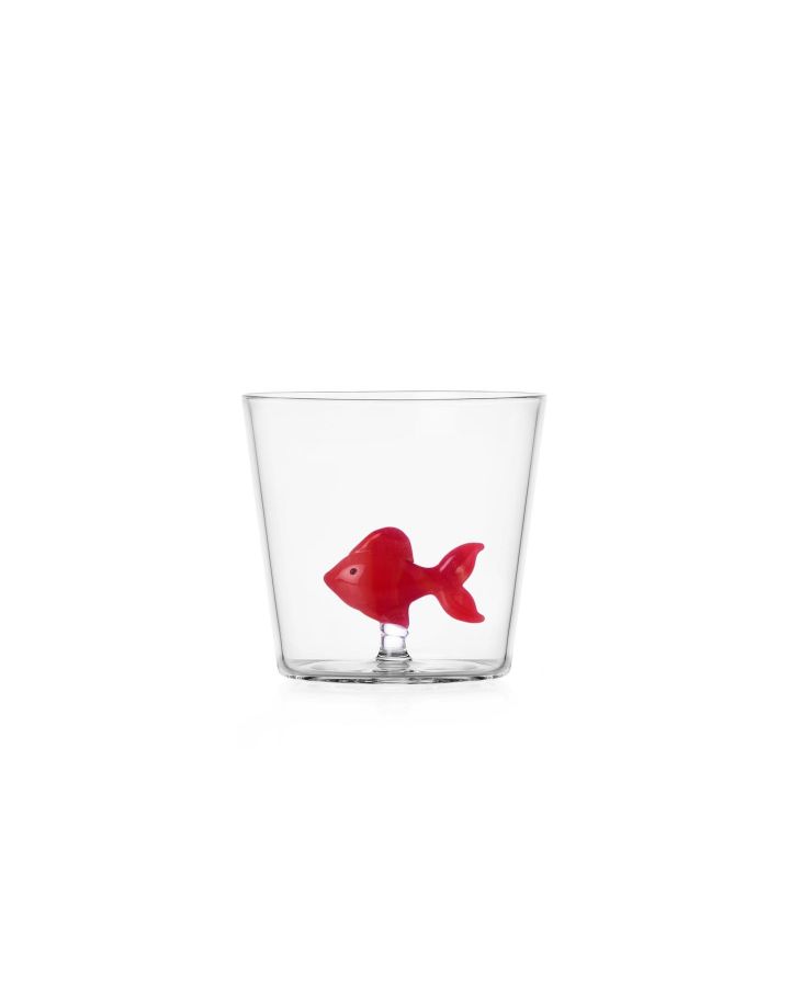 Tumbler Red Fish Alessandra Baldereschi Borosilicate