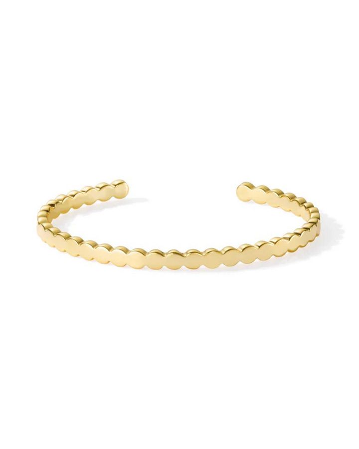 Jonc Fin Ouvert Ajustable en Laiton Finition Or Light