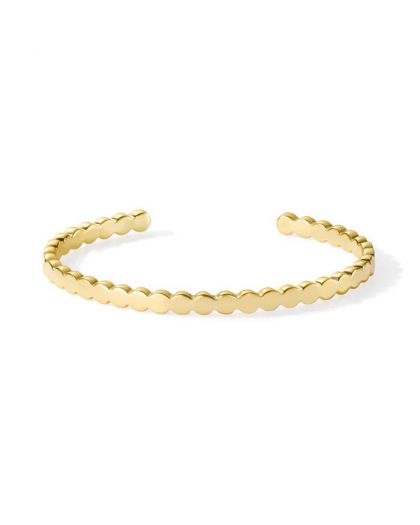 Jonc Fin Ouvert Ajustable en Laiton Finition Or Light