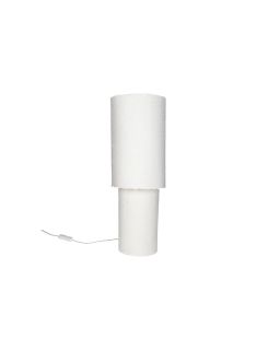  Competa Lampe De Table Papier Mâché Ø20 X H 54 Cm Blanc