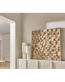  Competa Lampe De Table Papier Mâché Ø20 X H 54 Cm Blanc