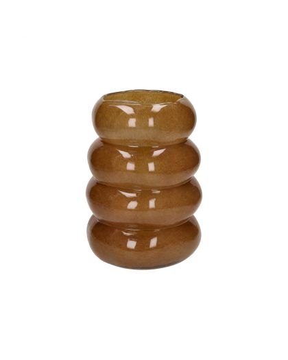  Orbit Vase / Photophore Verre Ø17 X H 24 Cm Camel