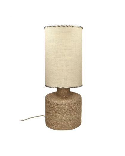  Kosi Lampe De Table Jonc De Mer / Jute Ø25,5 X H 66,5 Cm Naturel
