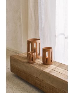  Opia Photophore Terracotta Ø11 X H 14 Cm Terracotta