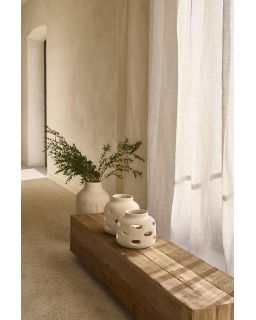  Pulpa Photophore Papier Mâché Ø21 X H 18 Cm Naturel