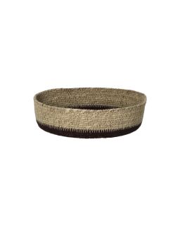  Quadri Corbeille À Pain Jonc De Mer Ø20 X H 5,5 Cm Chocolat