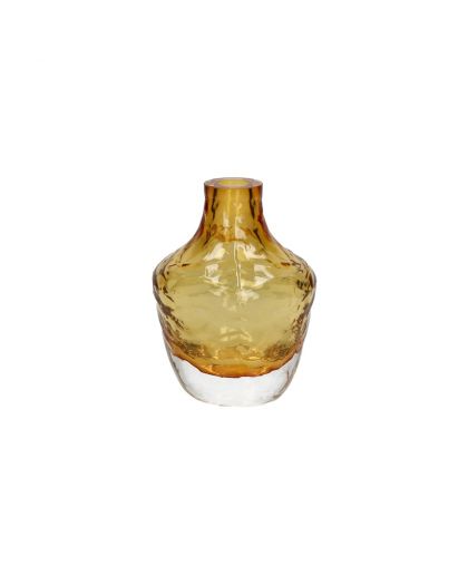  Prisma Vase Verre Ø11 X H 14,5 Cm Ambre