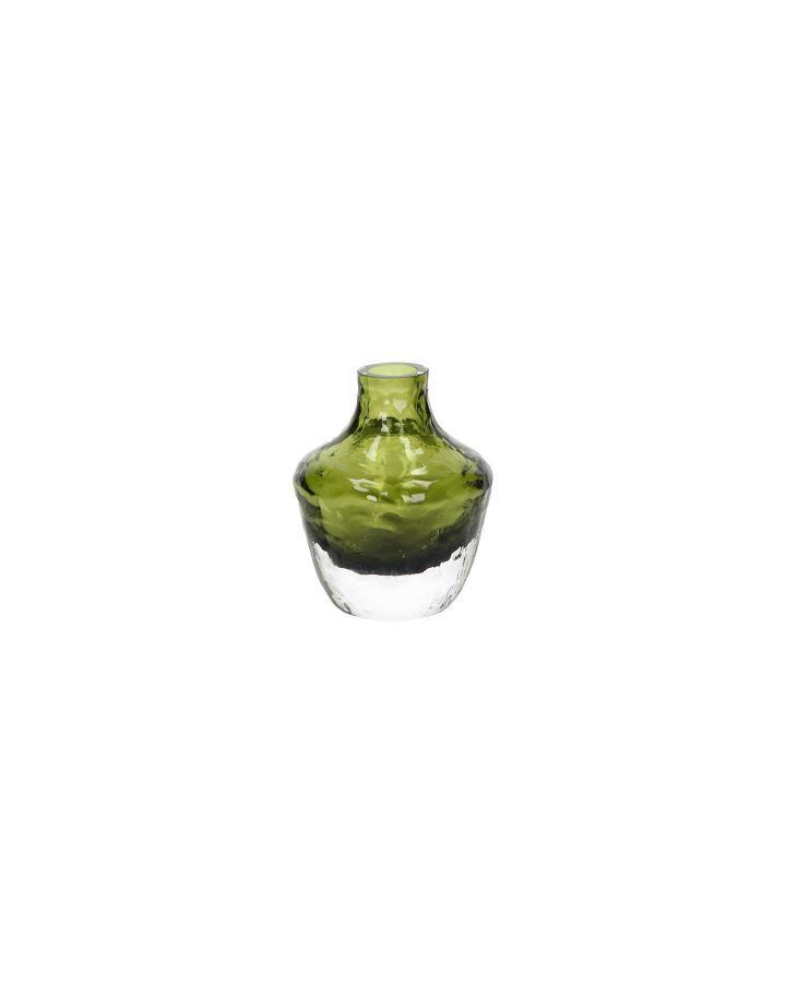  Prisma Vase Verre Ø9 X H 11 Cm Vert