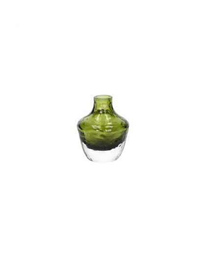  Prisma Vase Verre Ø9 X H 11 Cm Vert