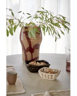  Panea Corbeille À Pain Grès L 15 X W 13 X H 6 Cm Beige