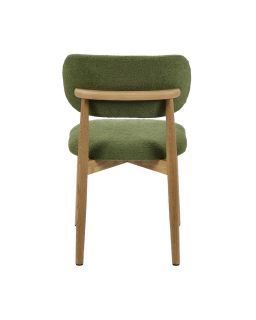  Hazel Chaise Chêne / Polyester L 48,5 X W 50,5 X H 80 Cm Vert