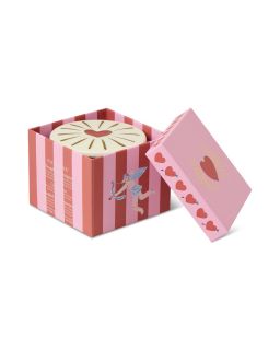 Charmed 8Oz/226G Red Glass Candle With Heart CeramicLid- Wild FigetRose