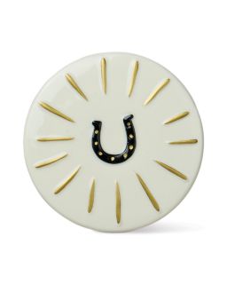 Charmed 8Oz/226G Black Glass Candle With Horseshoe Ceramic Lid - TabacetPine