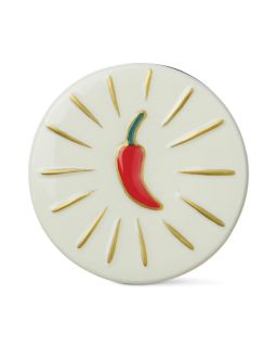 Charmed 8Oz/226G Green Glass Candle With Chili Ceramic Lid - Chili PepperetMang