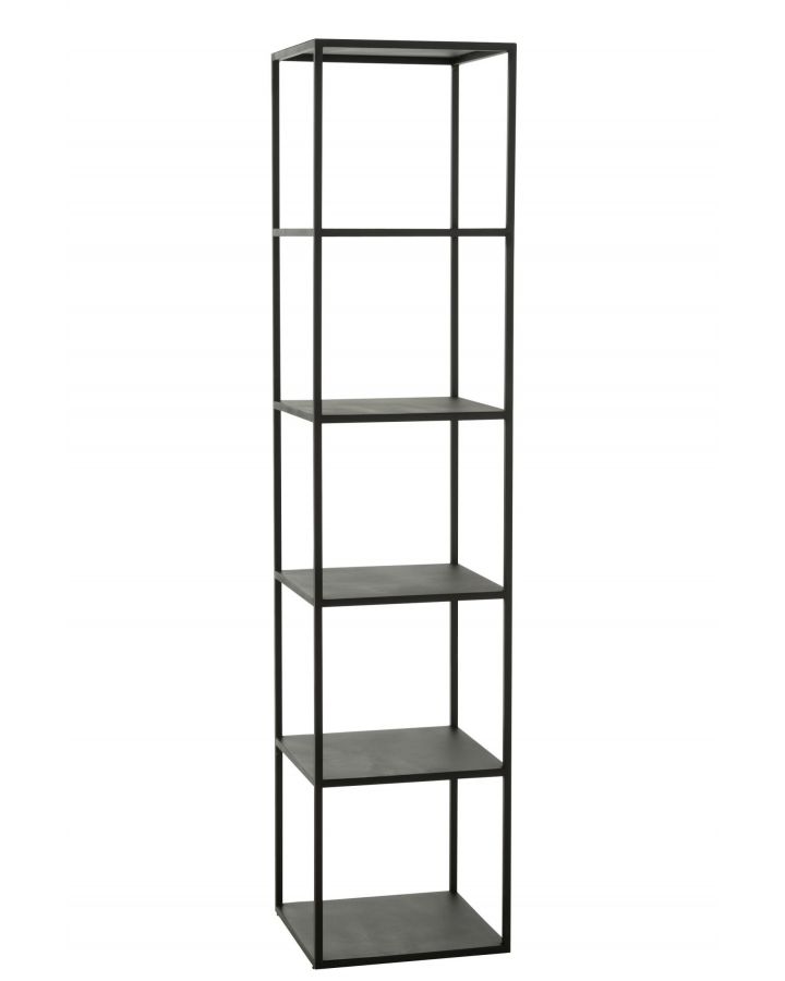 Etagere 6 Niveaux Metal Noir ,40x40x180,5cm