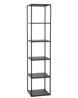 Etagere 6 Niveaux Metal Noir ,40x40x180,5cm