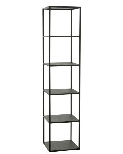 Etagere 6 Niveaux Metal Noir ,40x40x180,5cm