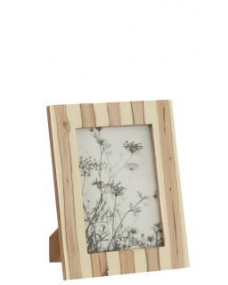Cadre Photo Ibi Mdf Blanc/Brun Large ,13x1,25x18cm