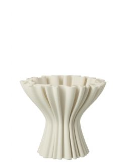 Vase Impression 3D Irrégulier Porcelaine Blanc ,25,5x25,5x21,5cm