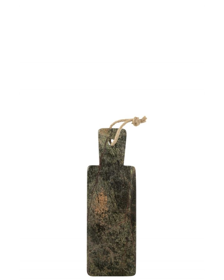 Plateau À Fromage Rectangle Marbre Vert Kaki/Vert Foncé Small ,30x10x1,5cm