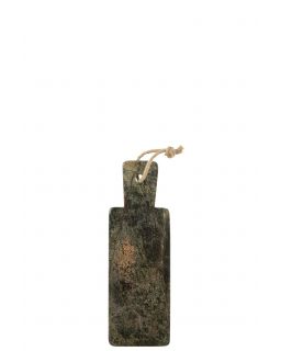 Plateau À Fromage Rectangle Marbre Vert Kaki/Vert Foncé Small ,30x10x1,5cm