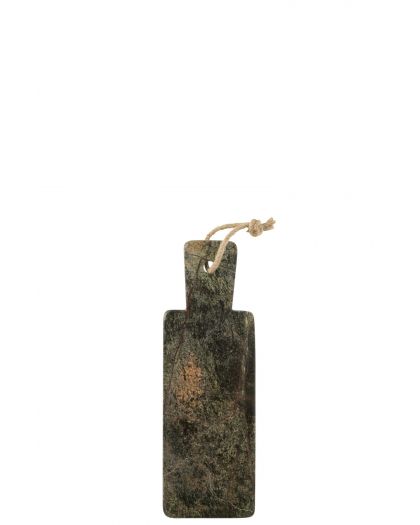 Plateau À Fromage Rectangle Marbre Vert Kaki/Vert Foncé Small ,30x10x1,5cm